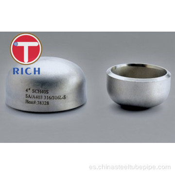 TORICH Tapa de tubo de acero inoxidable DIN2605 DN15-DN600